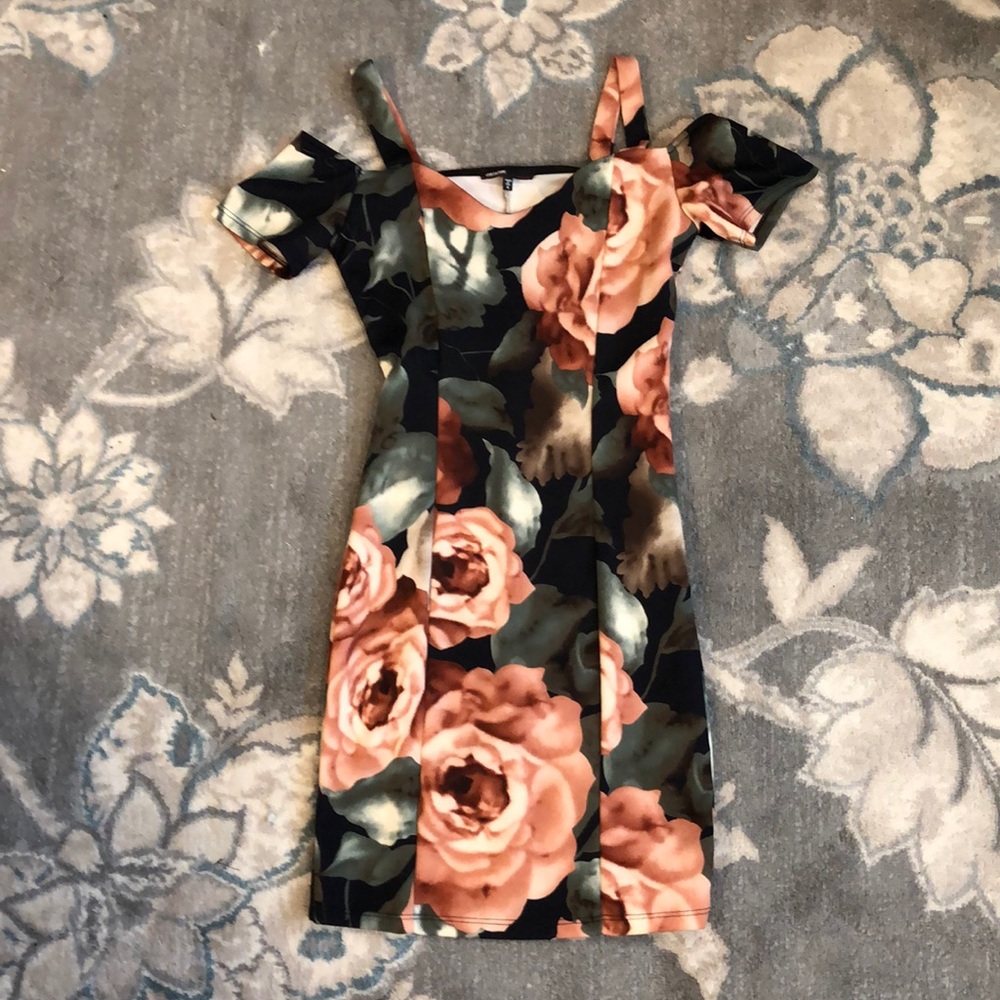 Bold floral mini dress